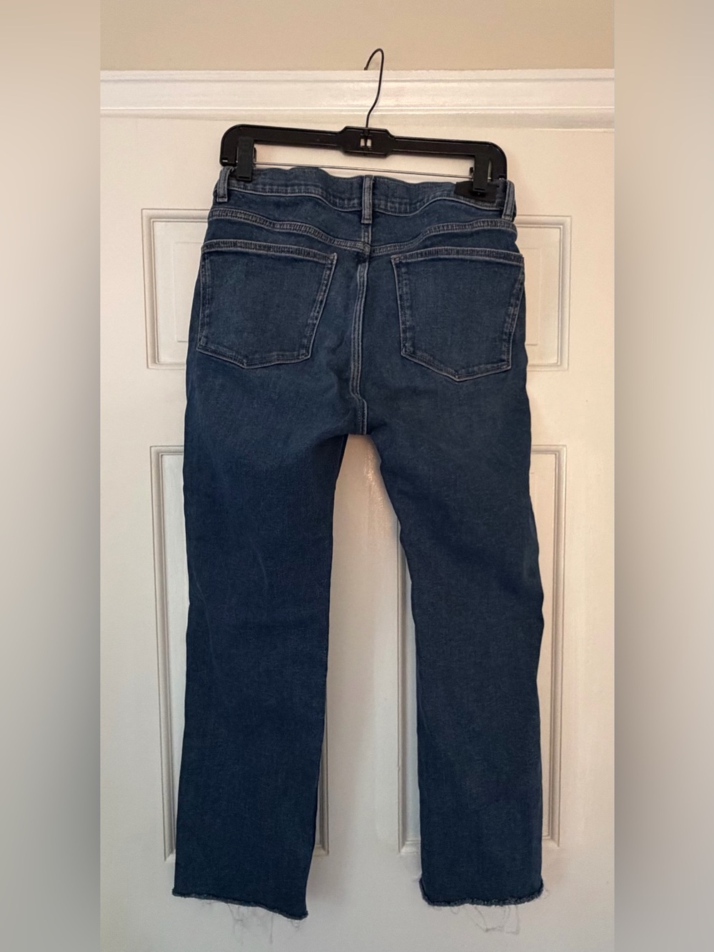 DL1961 Maternity Dark Blue Straight-Leg Jeans with Stretch Panels - Picture 3 of 3